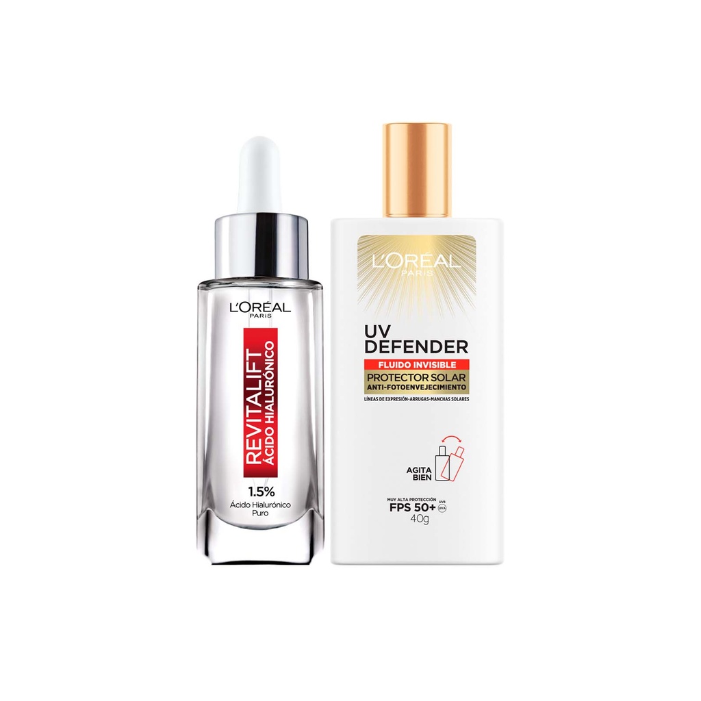 [DLS3] Pack Serum Hialuronico + UV defender protector solar