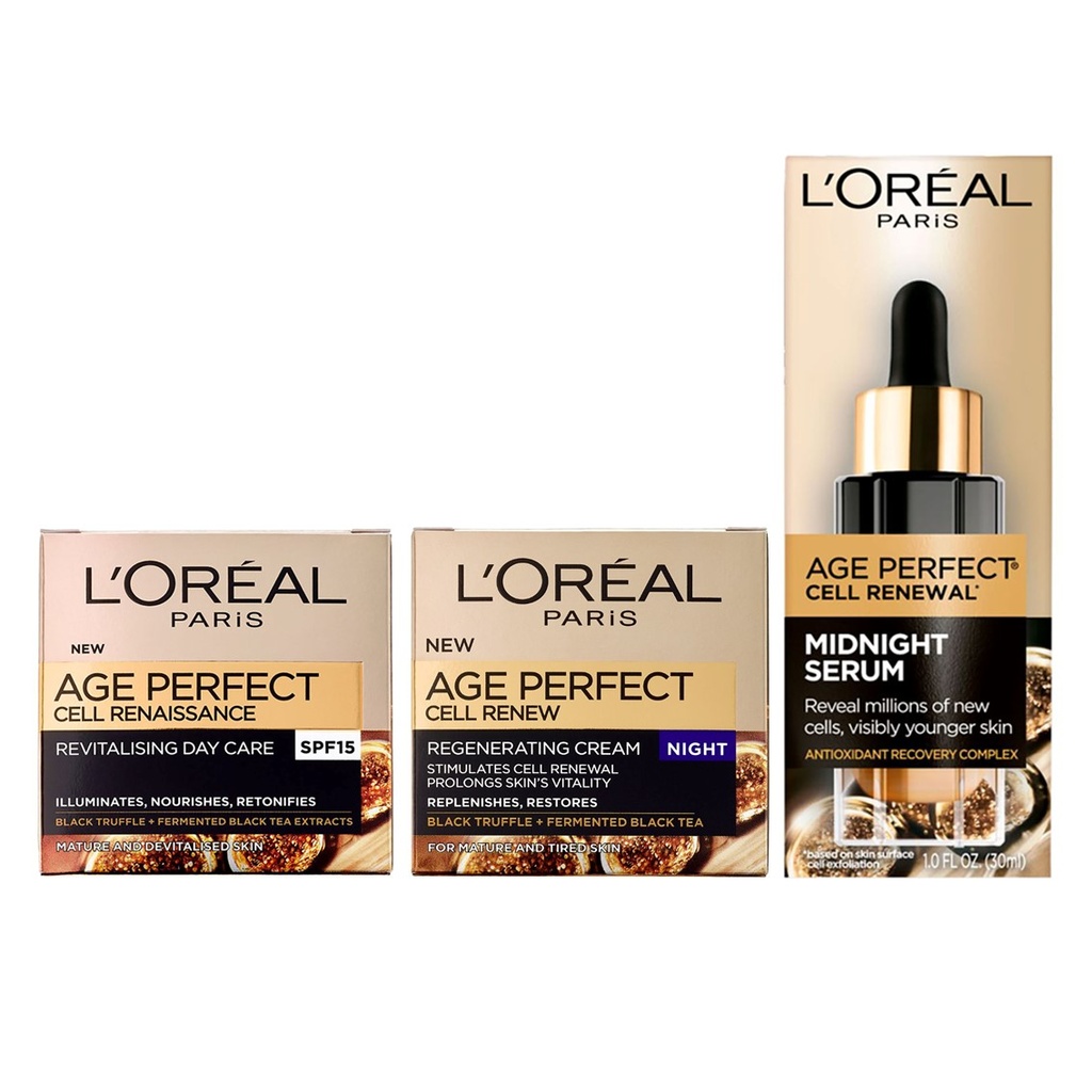Pack Facial Age Perfect Crema Dia + Noche + Serum Loreal