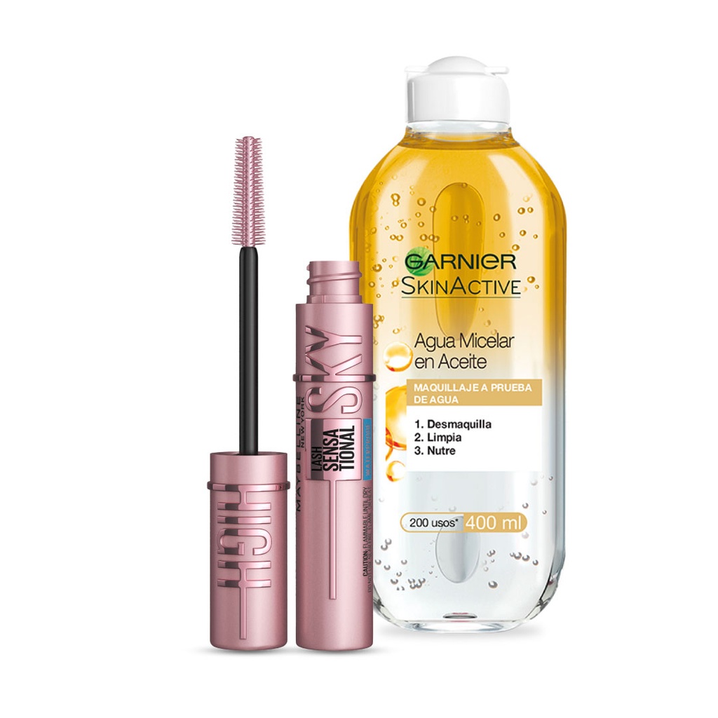 [PP12889] Pack Limpieza Micelar + Máscara de Pestañas Sky High WTP