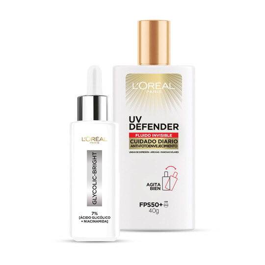 Pack Serum Glycolico + Protector  Uv Defender