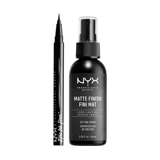 [NNYX1] Pack Liner Epic Ink Black + Setting Spray Matte