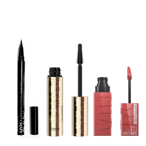 [PP12553] Pack Máscara Panorama WP + Delineador Epic Ink + Labial Vinyl Ink