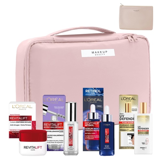 [PP12499] Set Cuidado Facial  Loreal + Cosmetiquero De Viaje