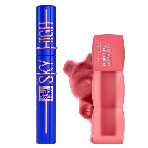 [PP12885] Pack Maquillaje Sky High Blue + Teddy Petalcore Maybelline