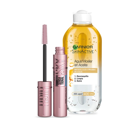 [PP12889] Pack Limpieza Micelar + Máscara de Pestañas Sky High WTP